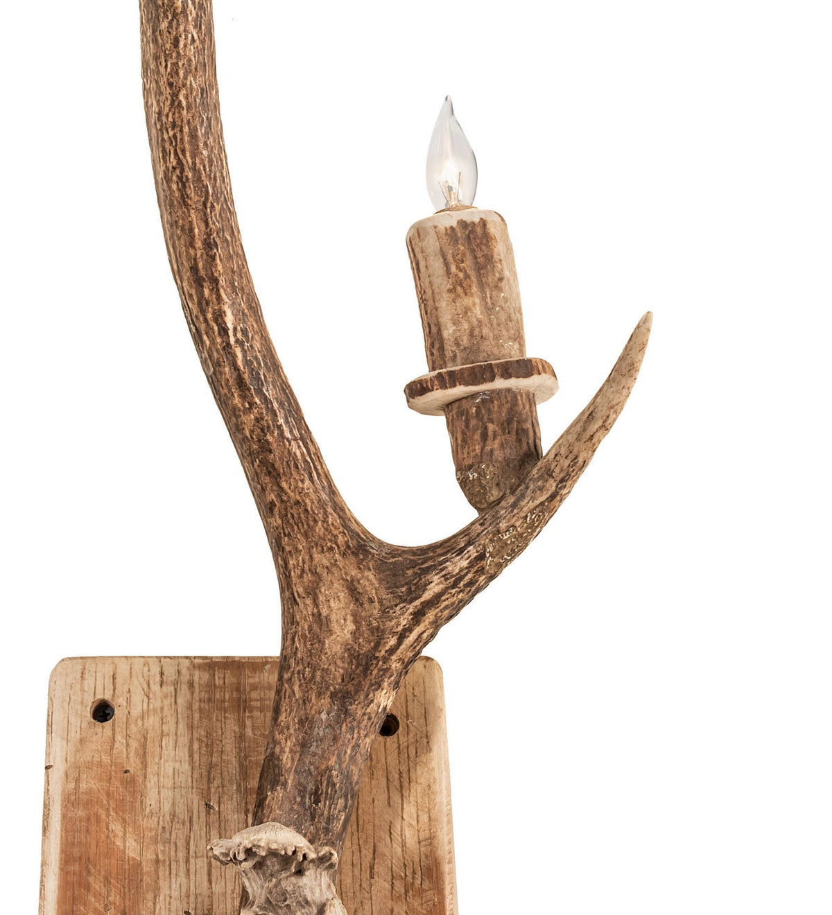 Antlers Elk and Mule Deer 34.00" Naturally Shed/Sun Bleached Wall Sconce detail view 4