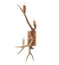 Antlers Elk and Mule Deer 34.00" Naturally Shed/Sun Bleached Wall Sconce front view