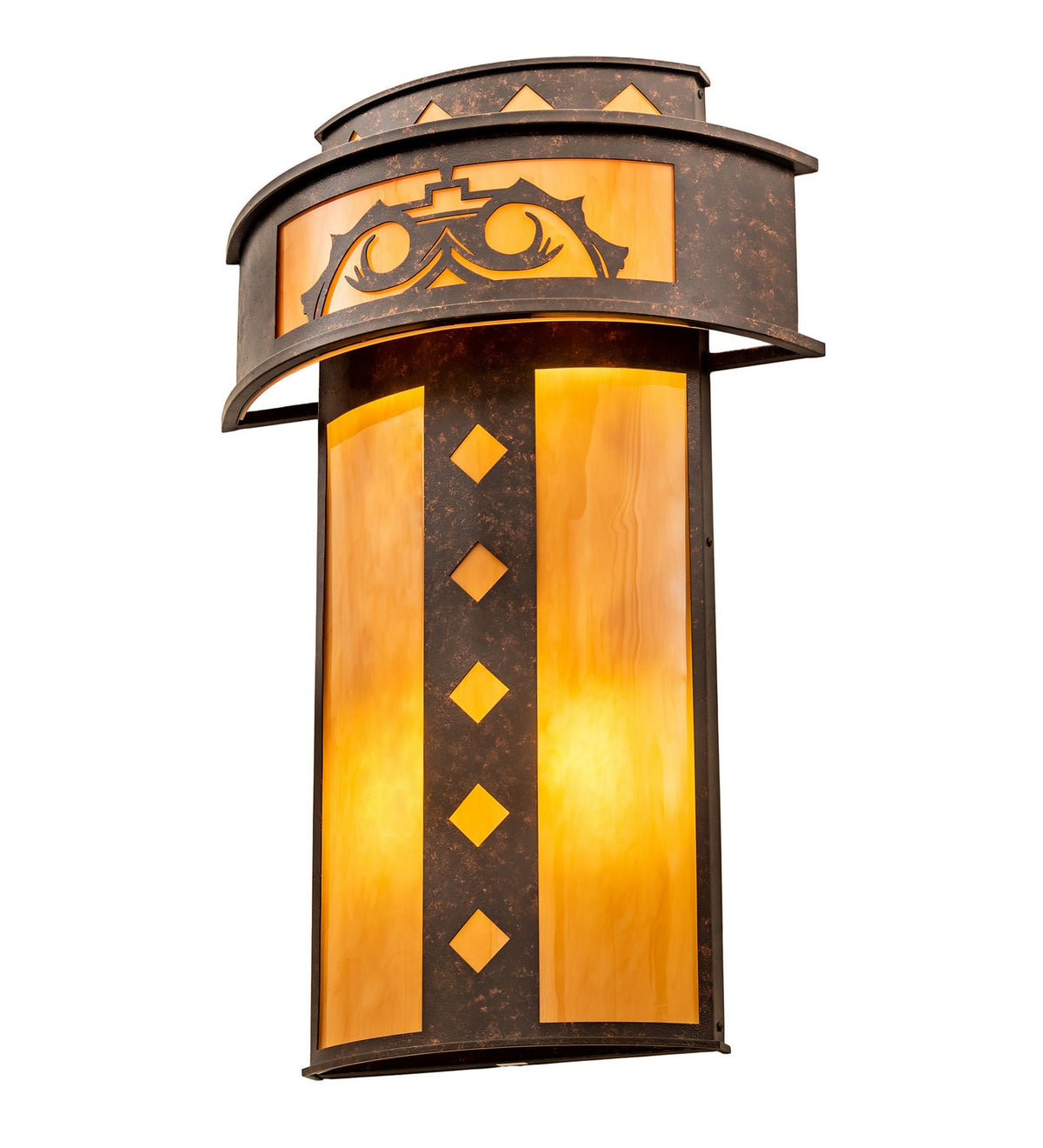 Tiara 4-Light 34.00" Copper Rust Wall Sconce front view