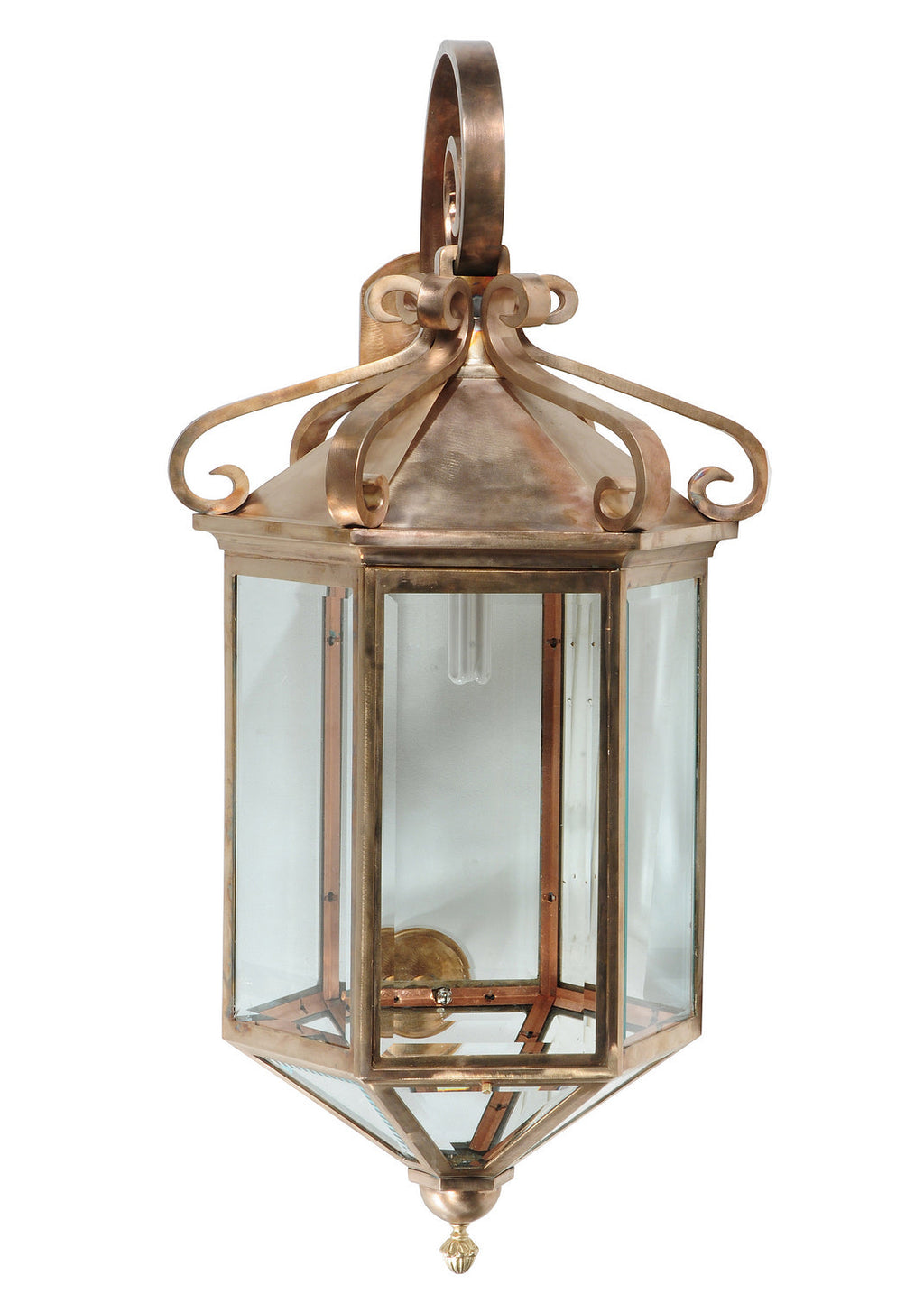 Anza 45 inch silicon bronze outdoor wall sconce angled front view