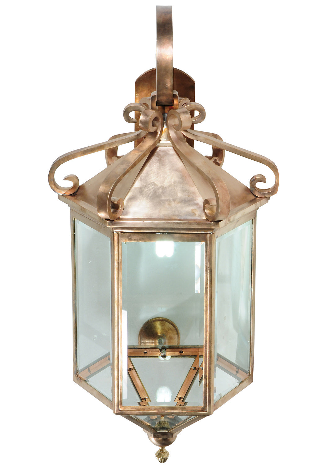 Anza 45 inch outdoor lantern wall sconce side profile