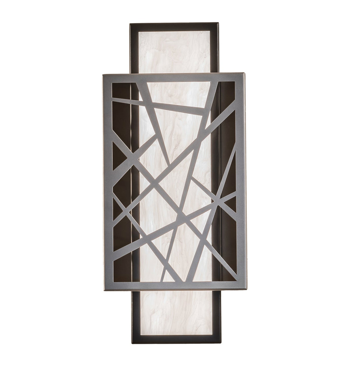 18.00" Nickel & Timeless Bronze LED Wall Sconce front view
