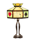 Texas Holdem 32 Inch 3-Light 32.50" Mahogany Bronze Table Lamp front view