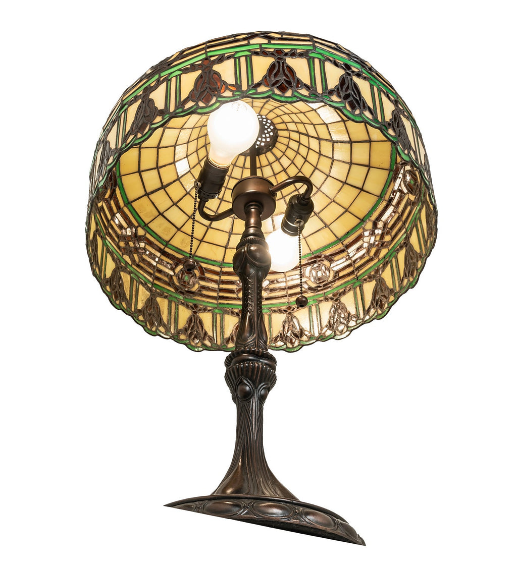Gorham 26 Inch 2-Light 26.00" Mahogany Bronze Table Lamp detail view 4