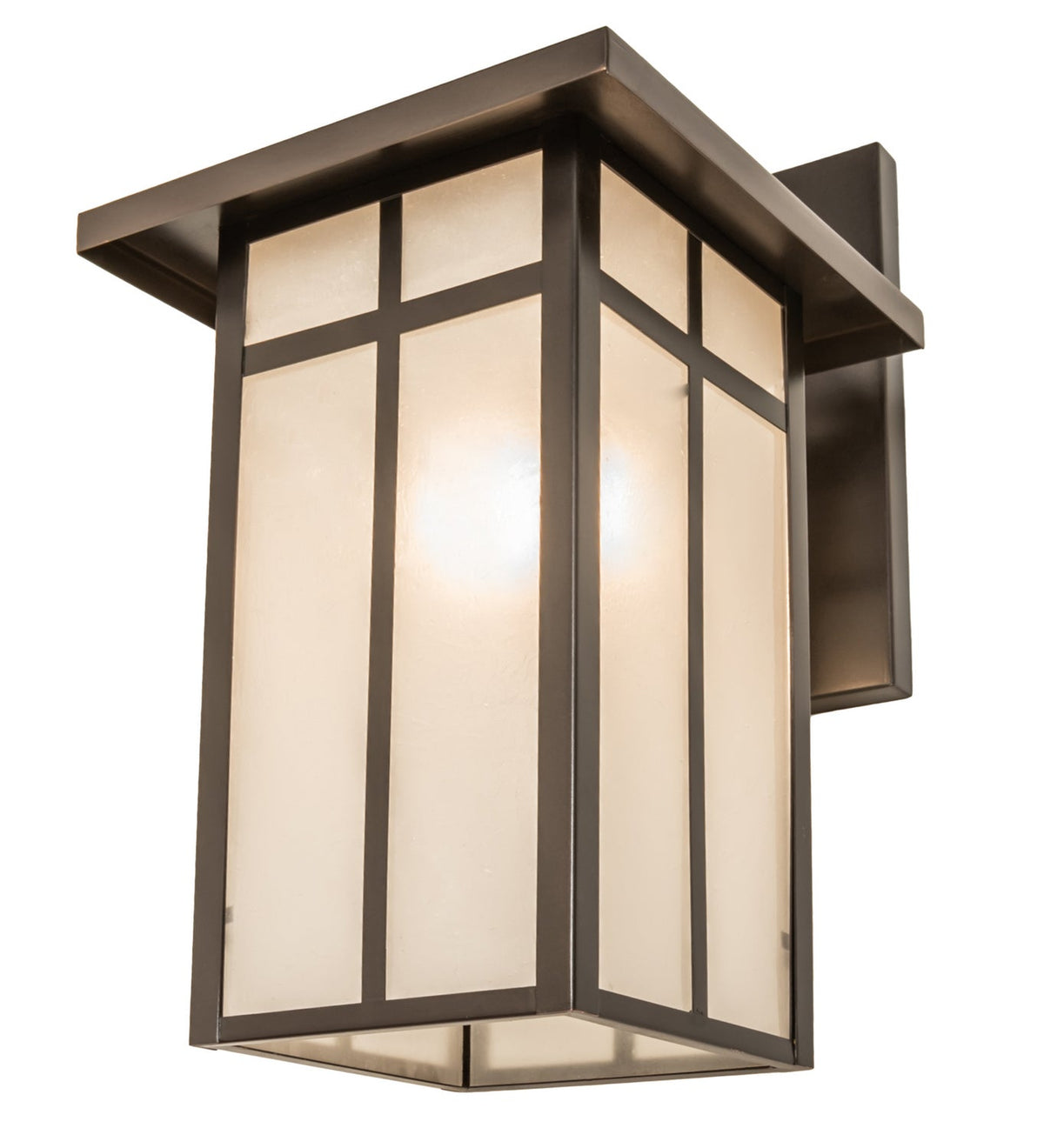 1-Light 17.50" Craftsman Brown On Copper Wall Sconce front view