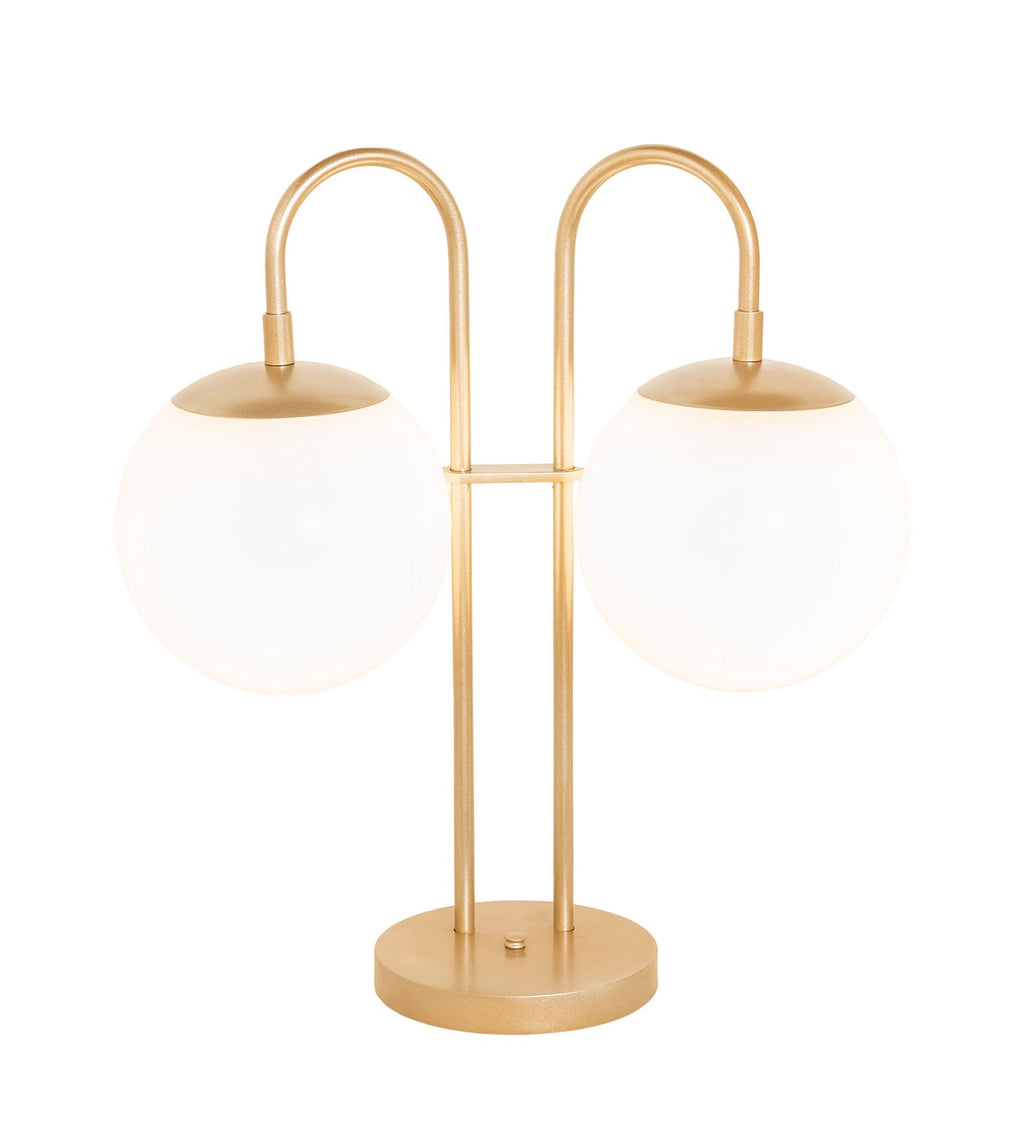 Bola 21 Inch 2-Light 21.00" Champagne Metallic Table Lamp front view