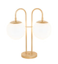 Bola 21 Inch 2-Light 21.00" Champagne Metallic Table Lamp front view