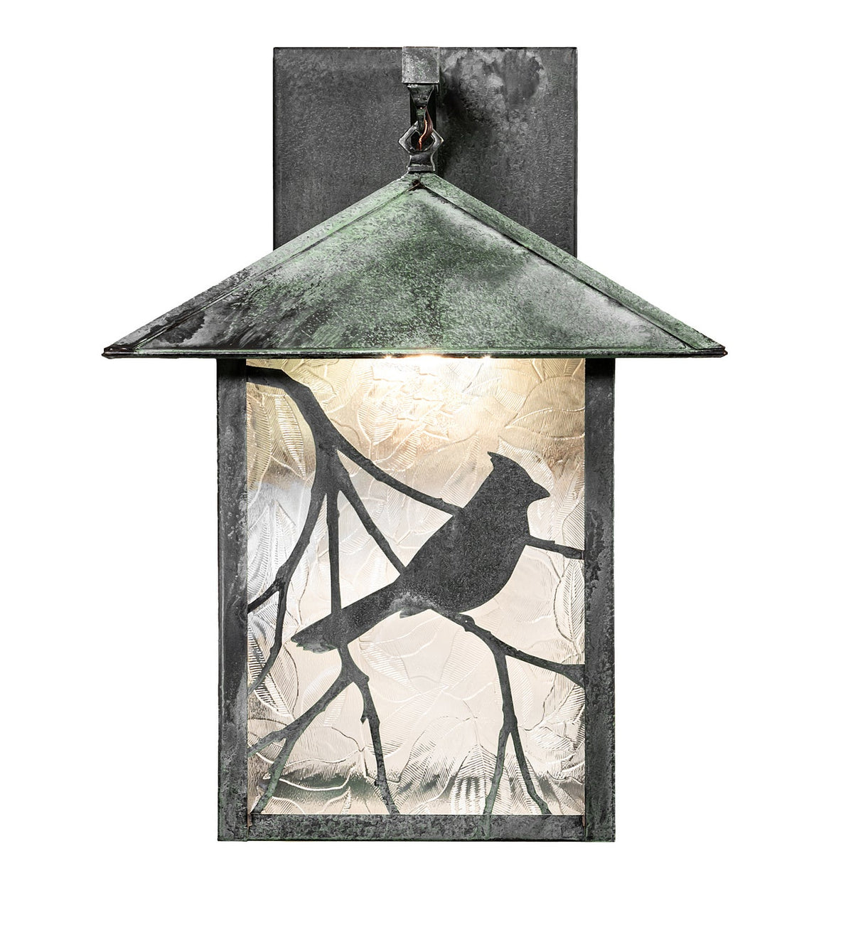 1-Light 22.00" Verdigris Wall Sconce front view