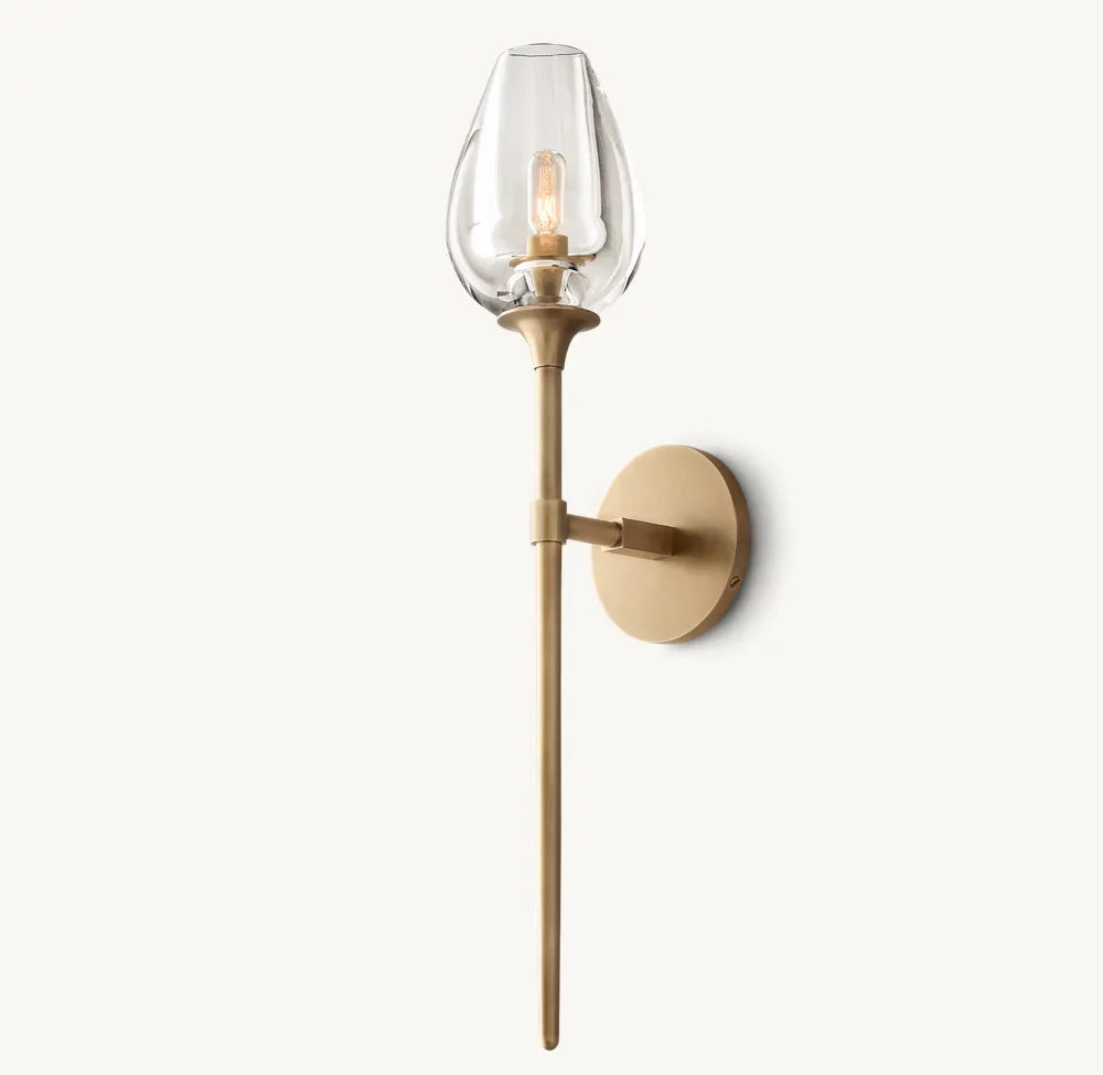 Tulip Grand Wall Light - 5"W x 7"D x 24"H, Bathroom Wall Sconce, detail 7