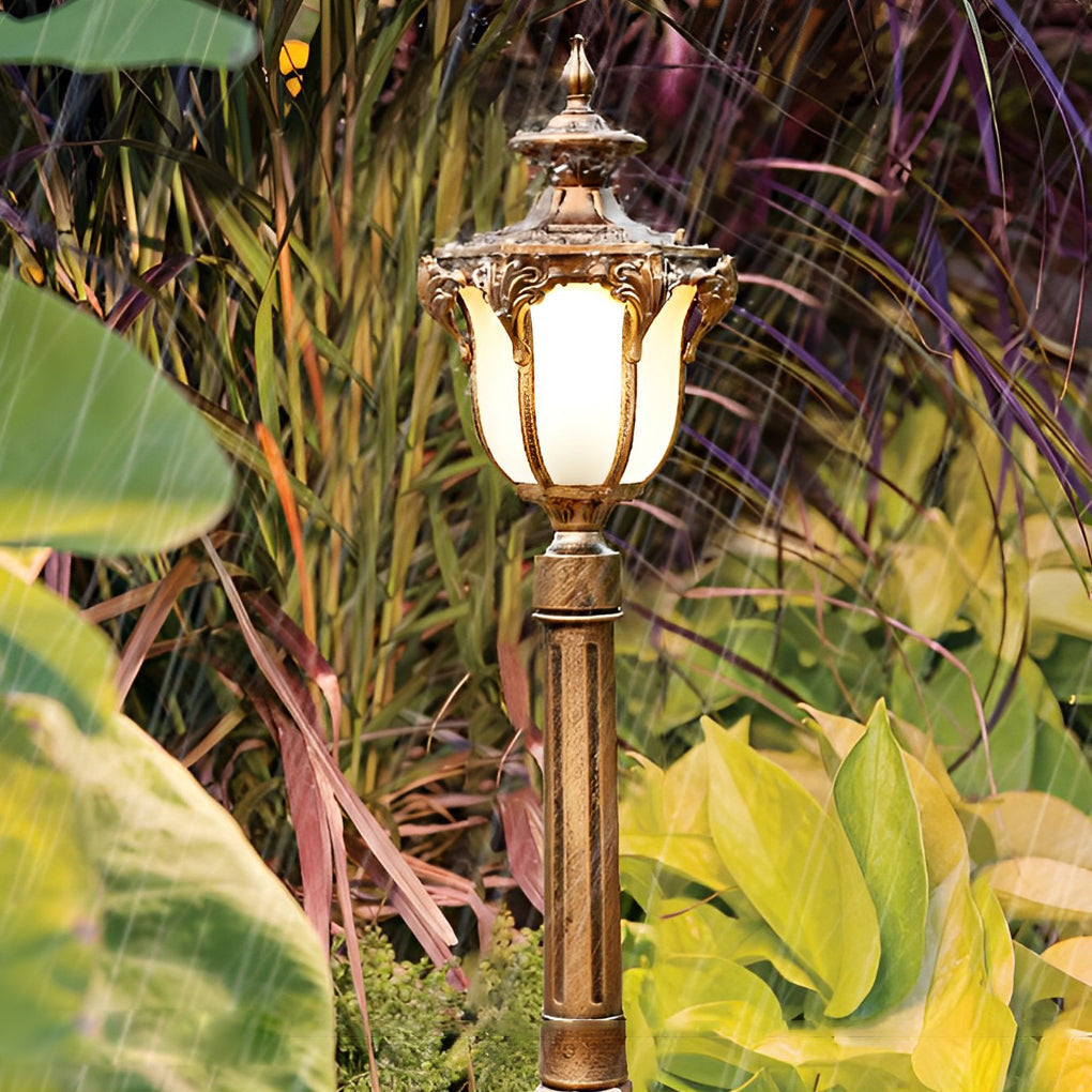 Exterior Waterproof LED European-style Short Pole Lamp Post Pathway Lights, Outdoor Wall Light, detail 9