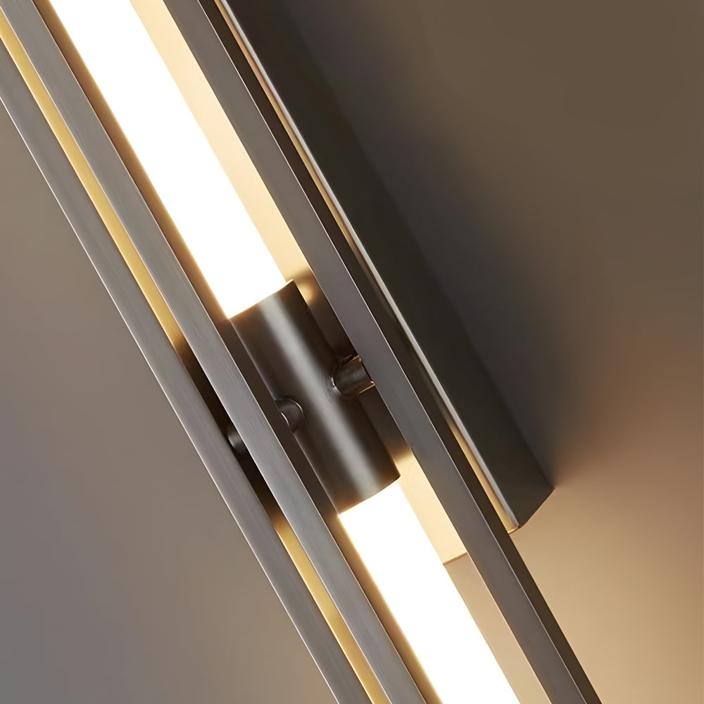 Long Strips Grille Iron Acrylic Clean Contemporary LED Wall Light, Hardwired Wall Sconce, detail 10