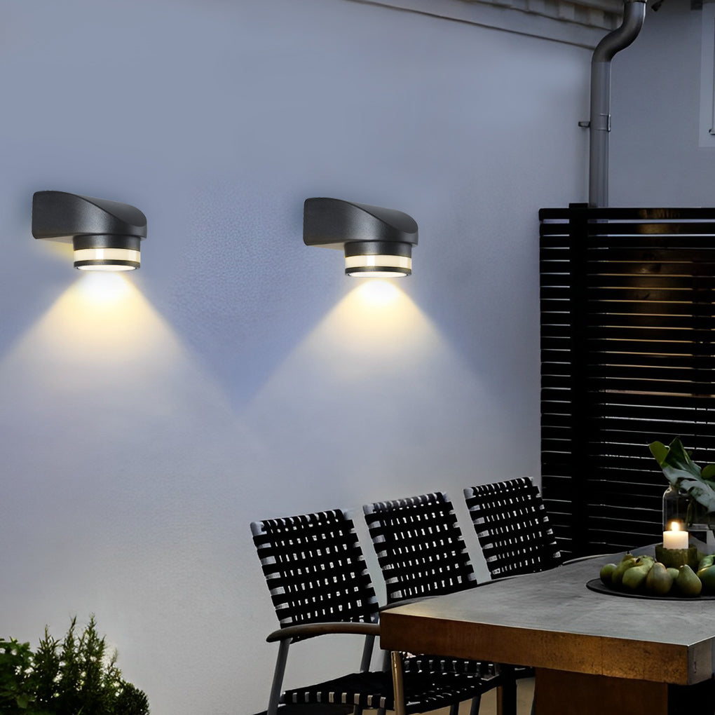Circular Up and Dawn Light LED Waterproof Black Exterior Wall Washer Lights, Outdoor Wall Light, detail 12