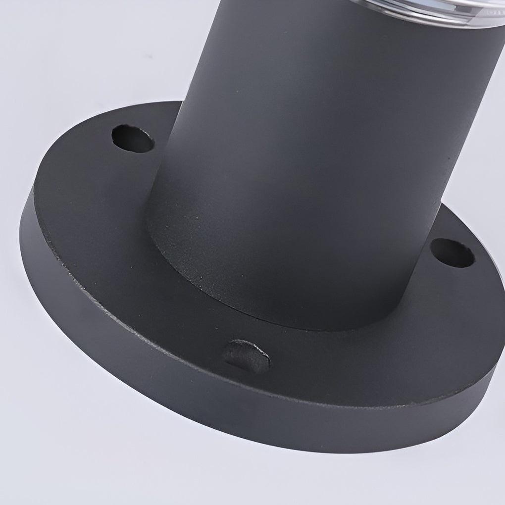 Rechargeable Circular Waterproof Intelligent Light Control Solar Fence Post Lights, Outdoor Wall Light, detail 12
