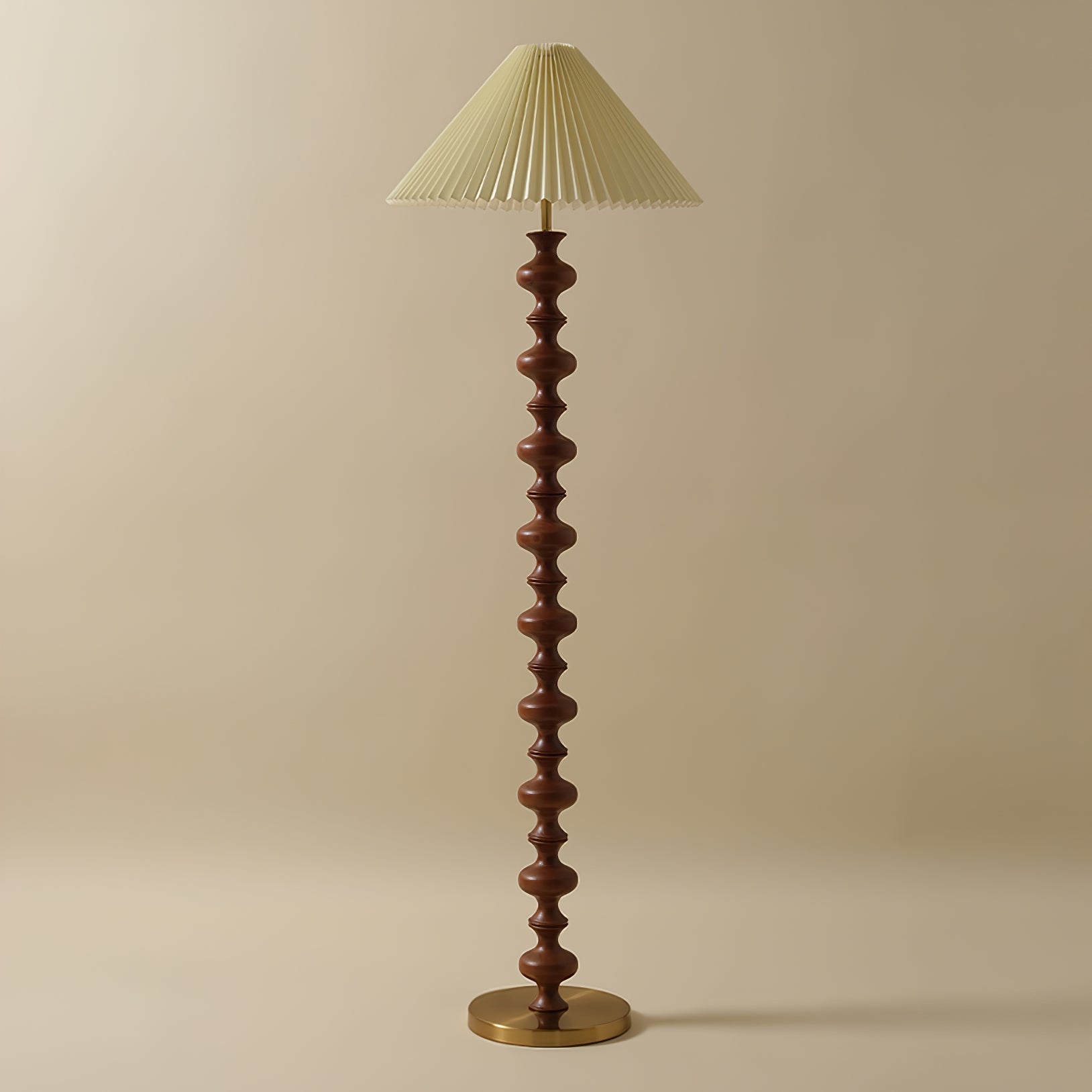 Sculpted Rhythm Wood Floor Light, Floor Lamp, detail 2