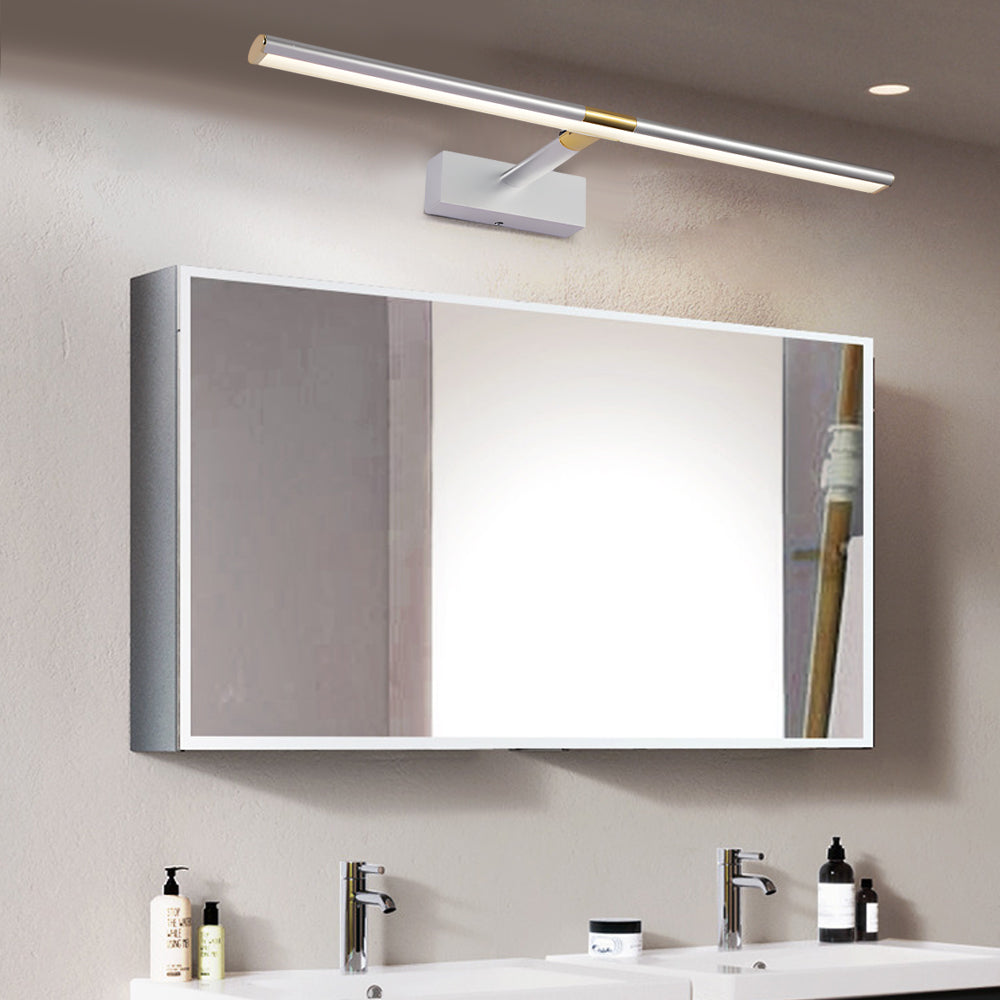 Retractable LED Bathroom Vanity Fixture with Adjustable Rod and Matte Finish, Bathroom Vanity Light, detail 6