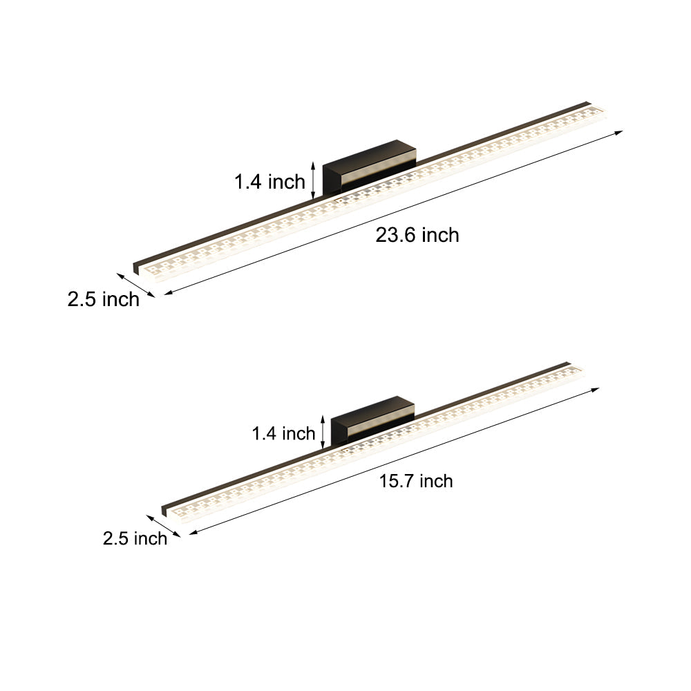 Metal LED Bathroom Vanity Lights with Geometric Acrylic Shade and 3-Step Dimming, Bathroom Vanity Light, detail 9