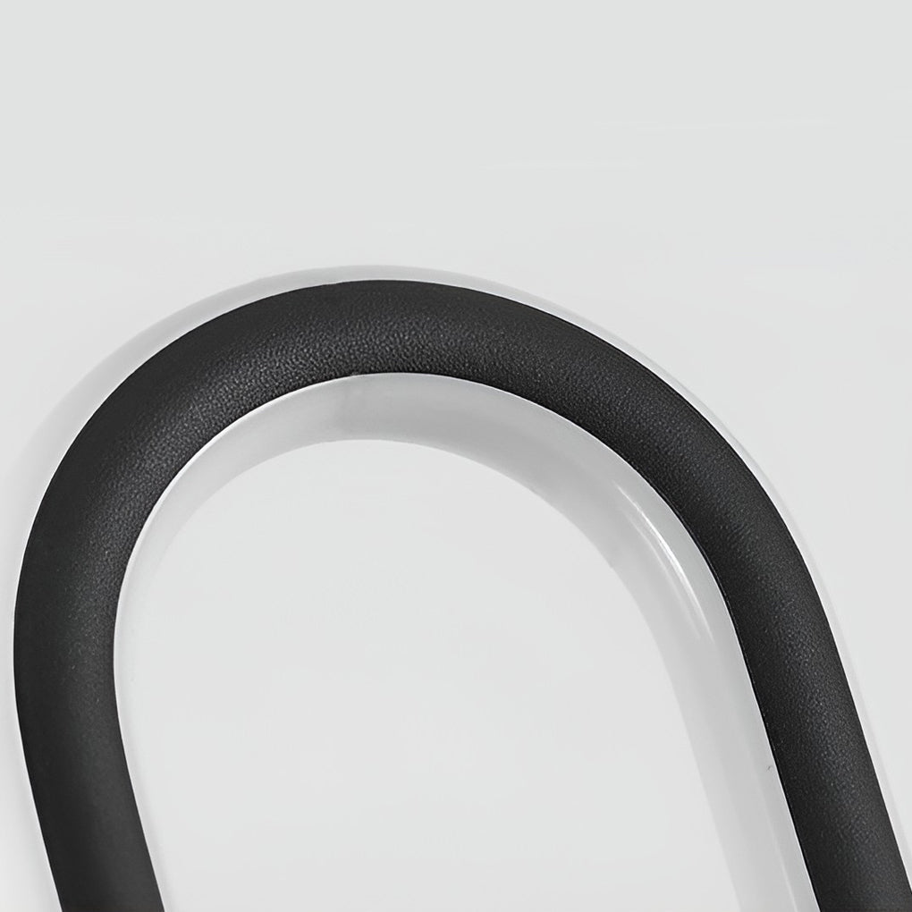 Clean-Lined Long Oval Ring Led Waterproof Black Contemporary Solar Lights Exterior, Outdoor Wall Light, detail 16