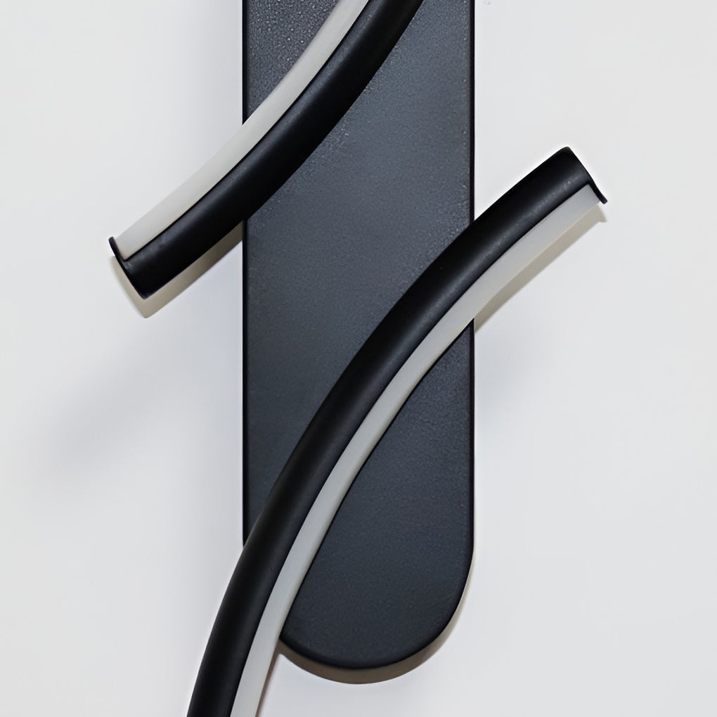 Creative S-shaped LED Three-color Light Contemporary Wall Light, Hardwired Wall Sconce, detail 12