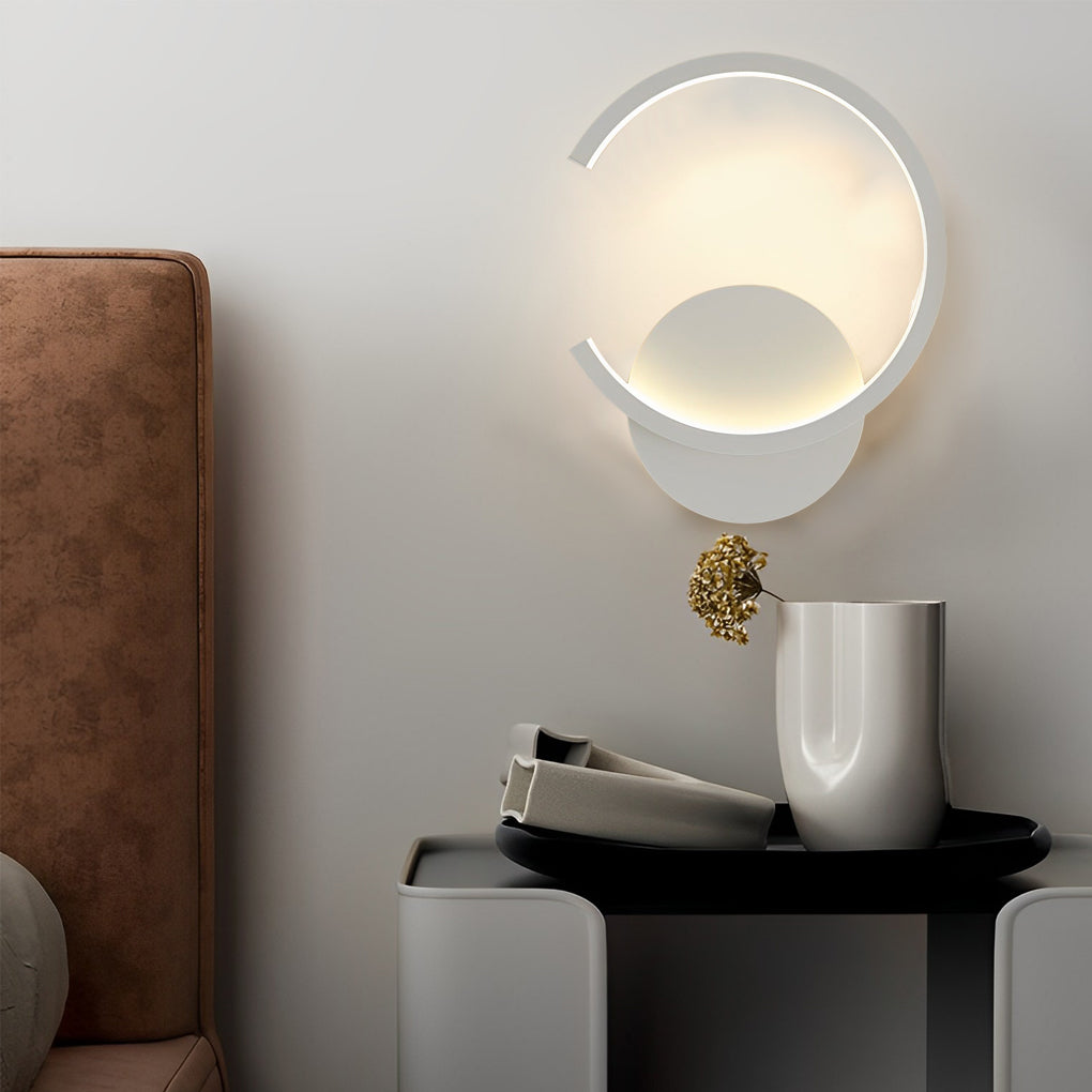 Creative Circular Stepless Dimming LED Nordic Wall Light Sconces Lighting, Bedroom Wall Sconce, detail 3