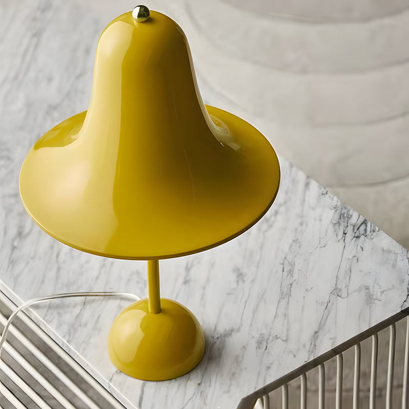 Polished Iron LED Nordic Portable Hat Table Light, Bedside Table Lamp, detail 3