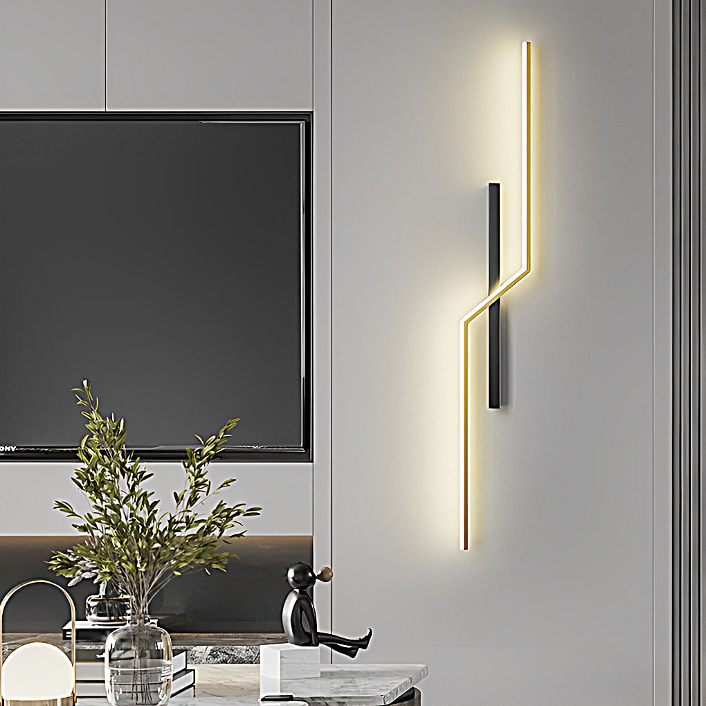 Lines Creative LED Contemporary Clean-Lined Wall Light Decorative Wall Fixtures Lighting, Bedroom Wall Sconce, detail 4