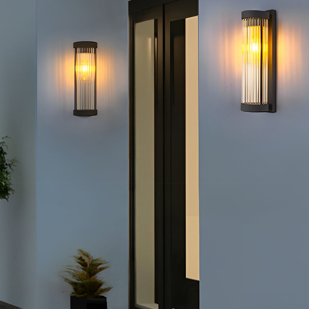 Creative Glass Waterproof LED Black Contemporary Solar Wall Light Exterior Lights, Hardwired Wall Sconce, detail 12