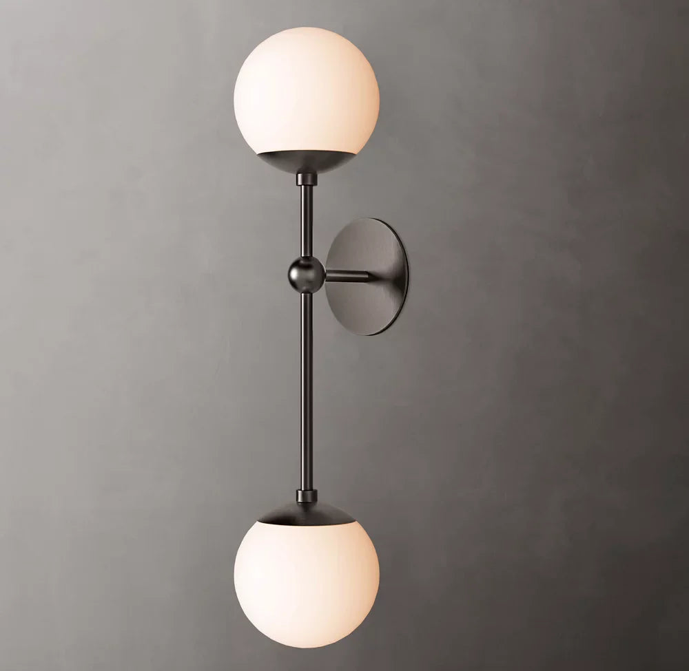 Cirque Double Wall Light, Bedroom Wall Sconce, detail 8