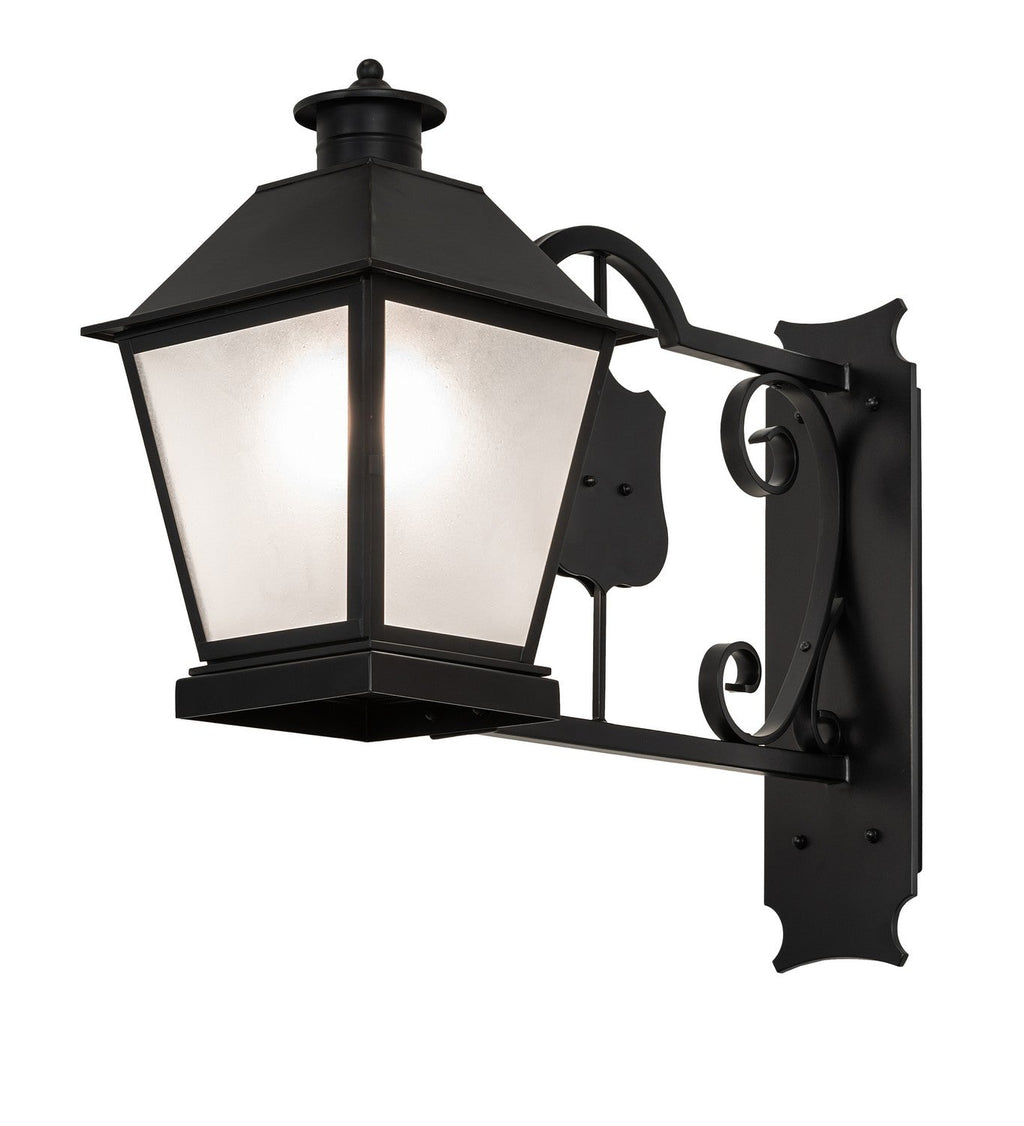 1-Light 22.00" Blackwash Wall Sconce front view