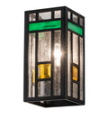 1-Light 12.00" Solar & Matte Black LED Wall Sconce front view