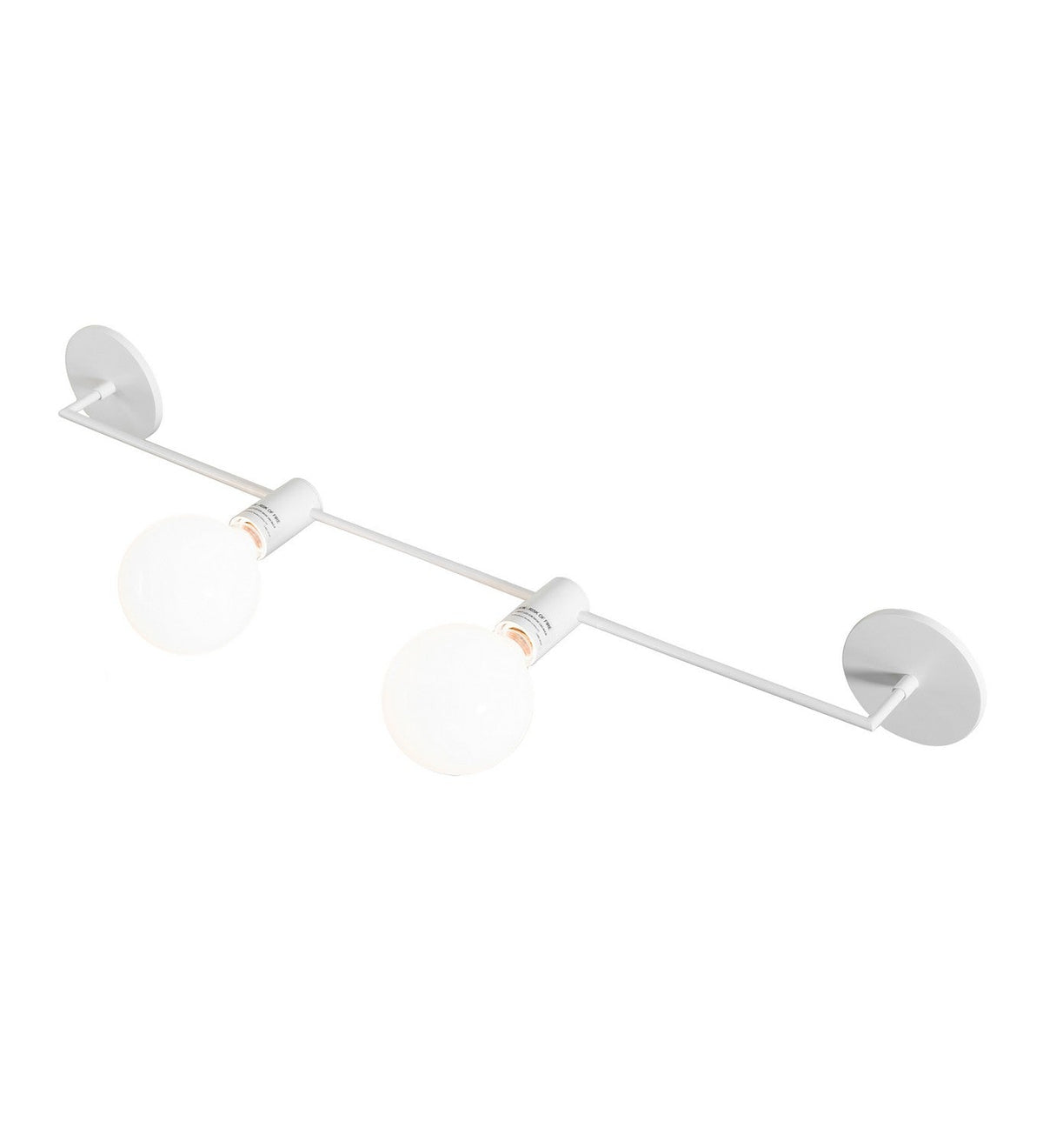 2-Light 2-Light 5.00" Gloss White LED Wall Sconce detail view 6