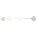 2-Light 2-Light 5.00" Gloss White LED Wall Sconce front view