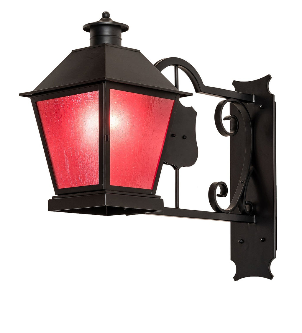 1-Light 22.00" Blackwash Wall Sconce front view