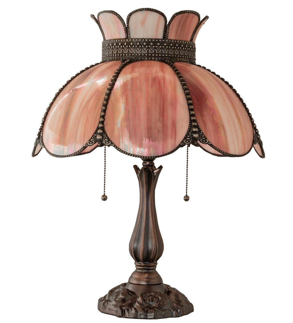 2-Light 22.00" Mahogany Bronze Table Lamp front view
