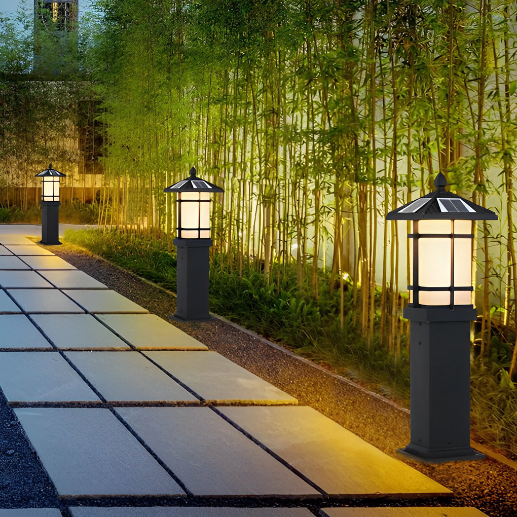 Waterproof LED Intelligent Black Contemporary Solar Lawn Lamp Exterior Lights, Outdoor Wall Light, detail 11
