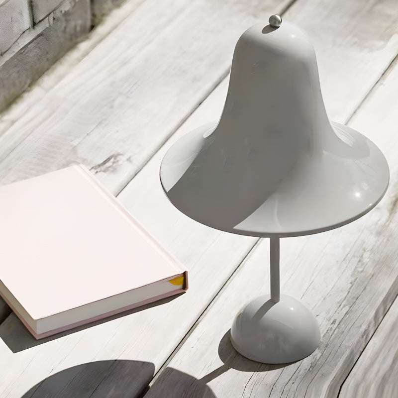 Polished Iron LED Nordic Portable Hat Table Light, Bedside Table Lamp, detail 2