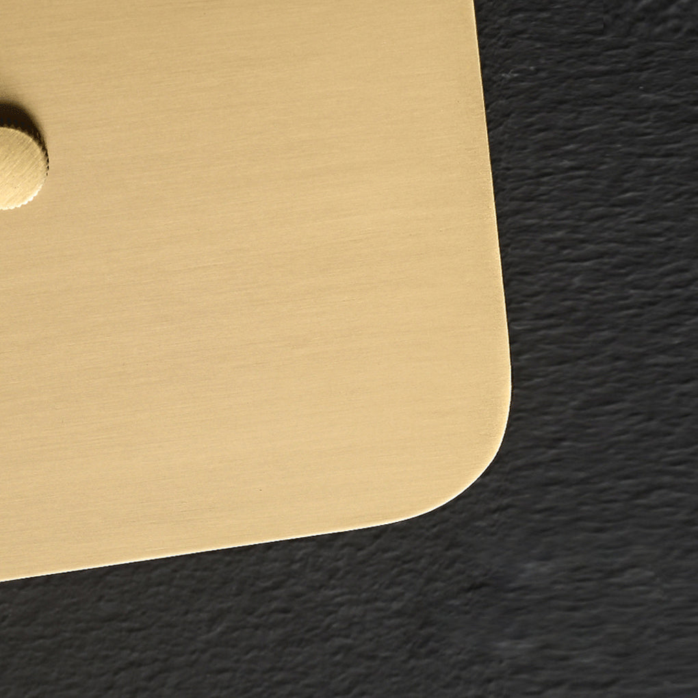 Creative Rounded Square Glass Copper LED Contemporary Wall Light, Bedroom Wall Sconce, detail 13
