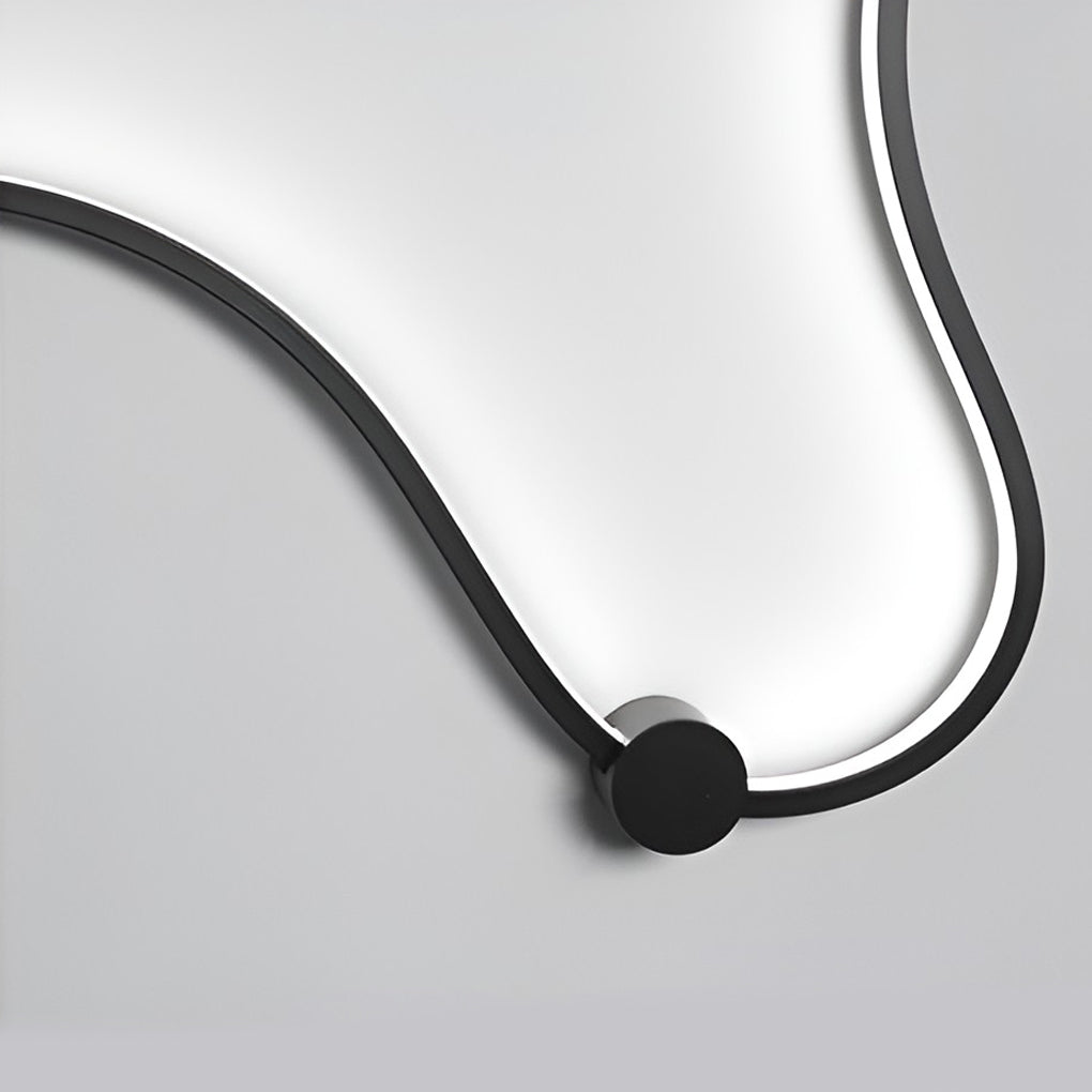 Creative Long Curved Linear LED Contemporary Wall Light, Bedroom Wall Sconce, detail 13