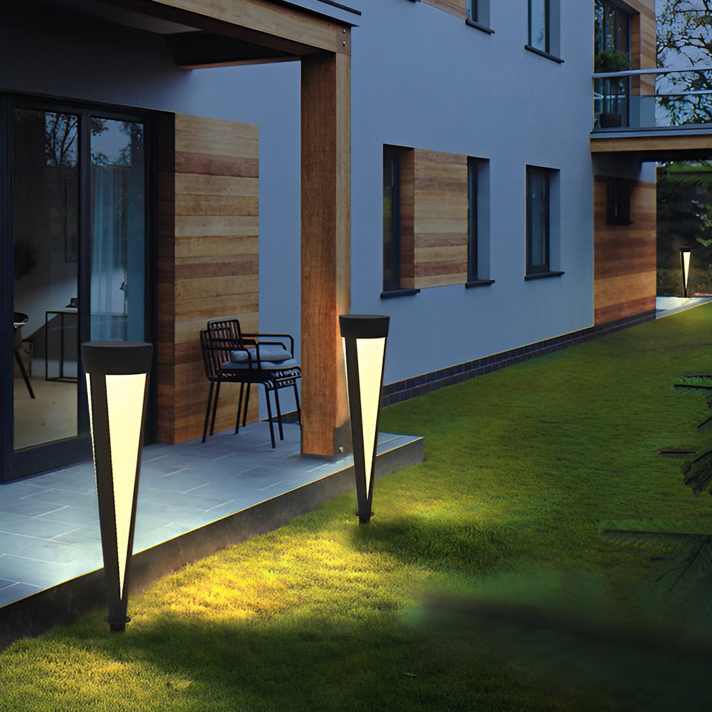 Circular Exterior Waterproof LED Gray Contemporary Solar Exterior Lights Lawn Lamp, Outdoor Wall Light, detail 11