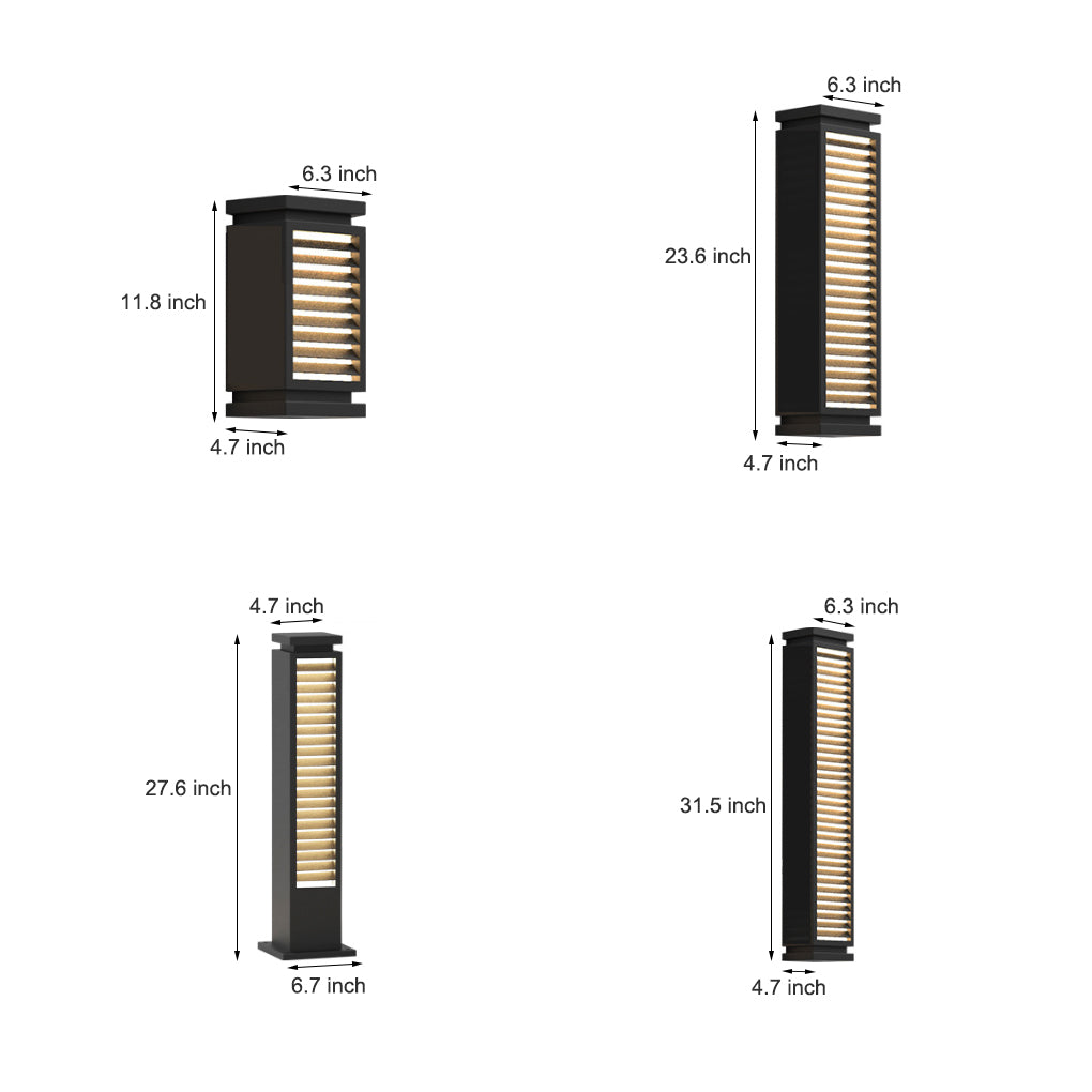 Waterproof LED Contemporary Path Lights Exterior Post Lights Garden Lights Patio Lights, Outdoor Wall Light, detail 8