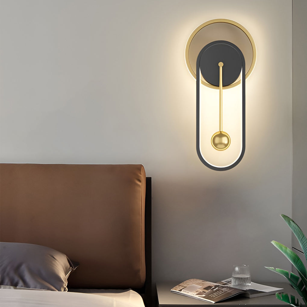 Creative Mute Clock Shaped LED Nordic Wall Light, Bedroom Wall Sconce, detail 12