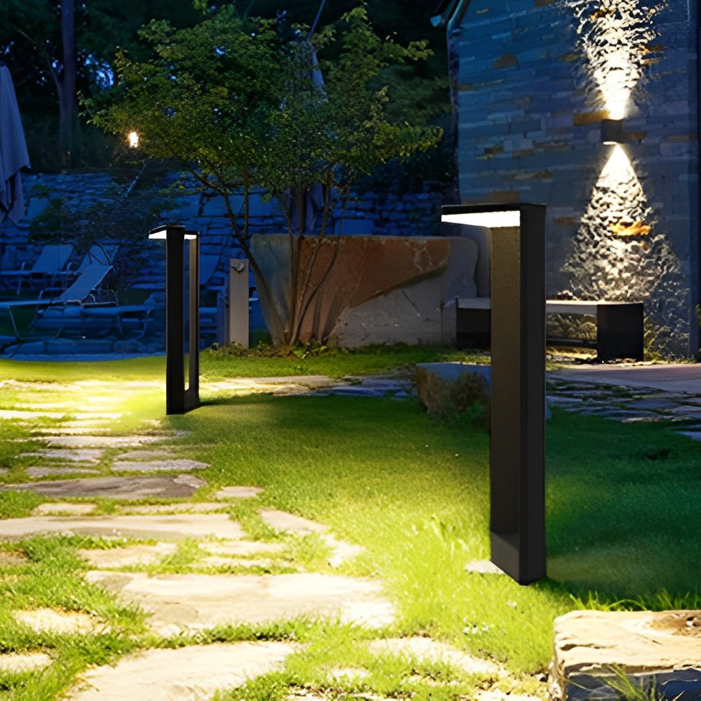 Geometric Design Waterproof LED Black Contemporary Exterior Pathway Lights, Outdoor Wall Light, detail 13