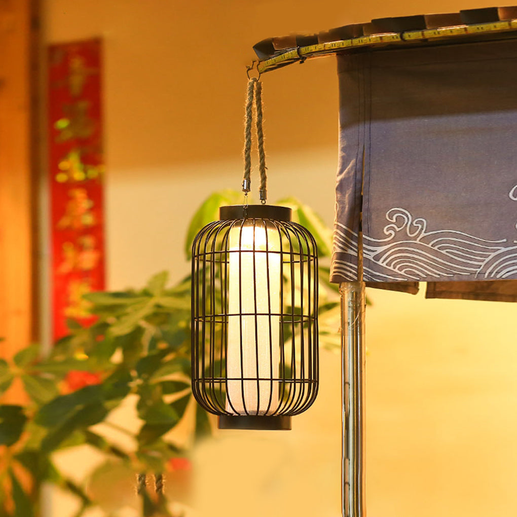 Timeless Iron Lantern Waterproof Intelligent Portable Solar Lawn Lamp, Outdoor Wall Light, detail 3