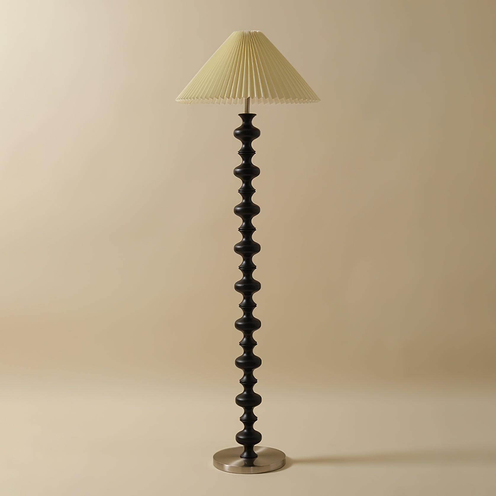 Sculpted Rhythm Wood Floor Light, Floor Lamp, detail 3
