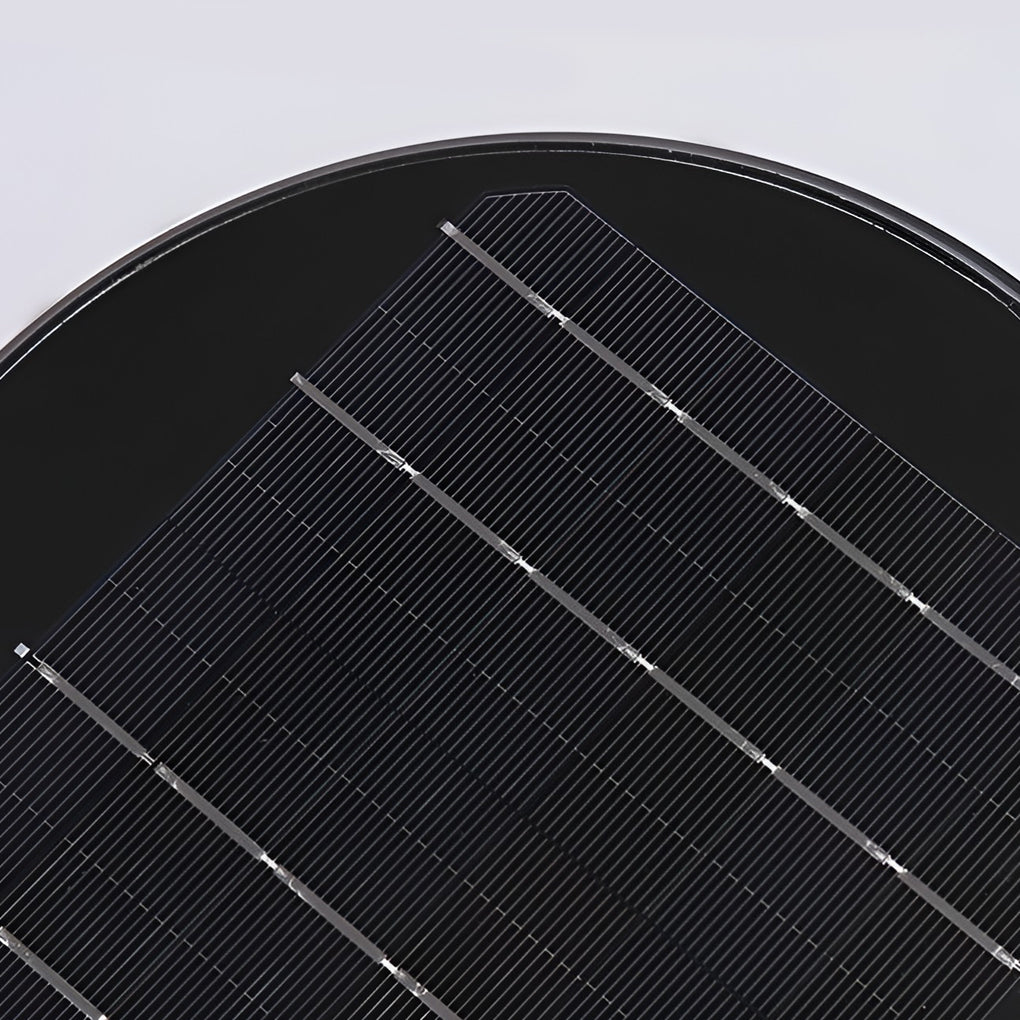 Circular Light Control Induction Black Contemporary Exterior Solar Pathway Lights, Outdoor Wall Light, detail 13