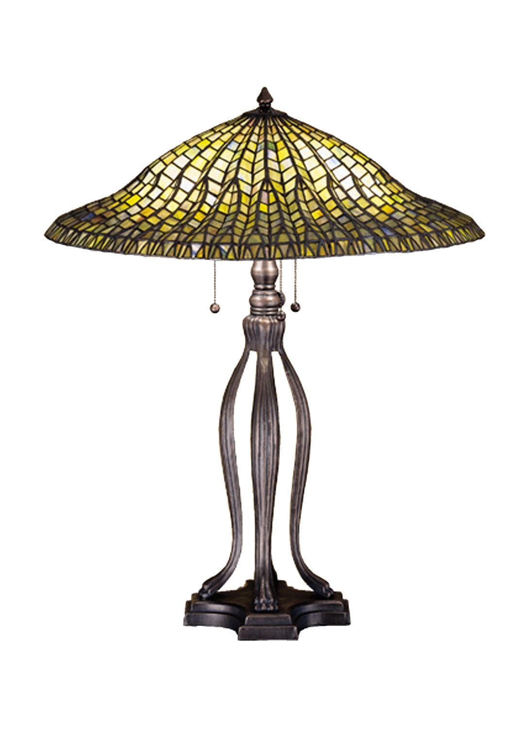 Lotus Leaf 31 Inch 1-Light 31.00" Mahogany Bronze Table Lamp front view