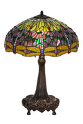 Hanginghead Dragonfly 31 Inch - Height: 31.0 Inches 3-Light 32.00" Mahogany Bronze Table Lamp front view