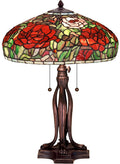 Peony 23 Inch 2-Light 23.50" Mahogany Bronze Table Lamp front view