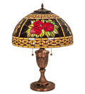 Roses And Scrolls 25 Inch 2-Light 25.00" Copper Table Lamp front view