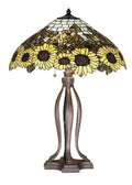 Wild Sunflower 30 Inch 3-Light 30.00" Purple/Blue Ia Amber Table Lamp front view