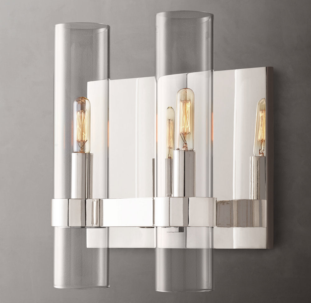 Ravelle Double Wall Light, Bathroom Wall Sconce, detail 2